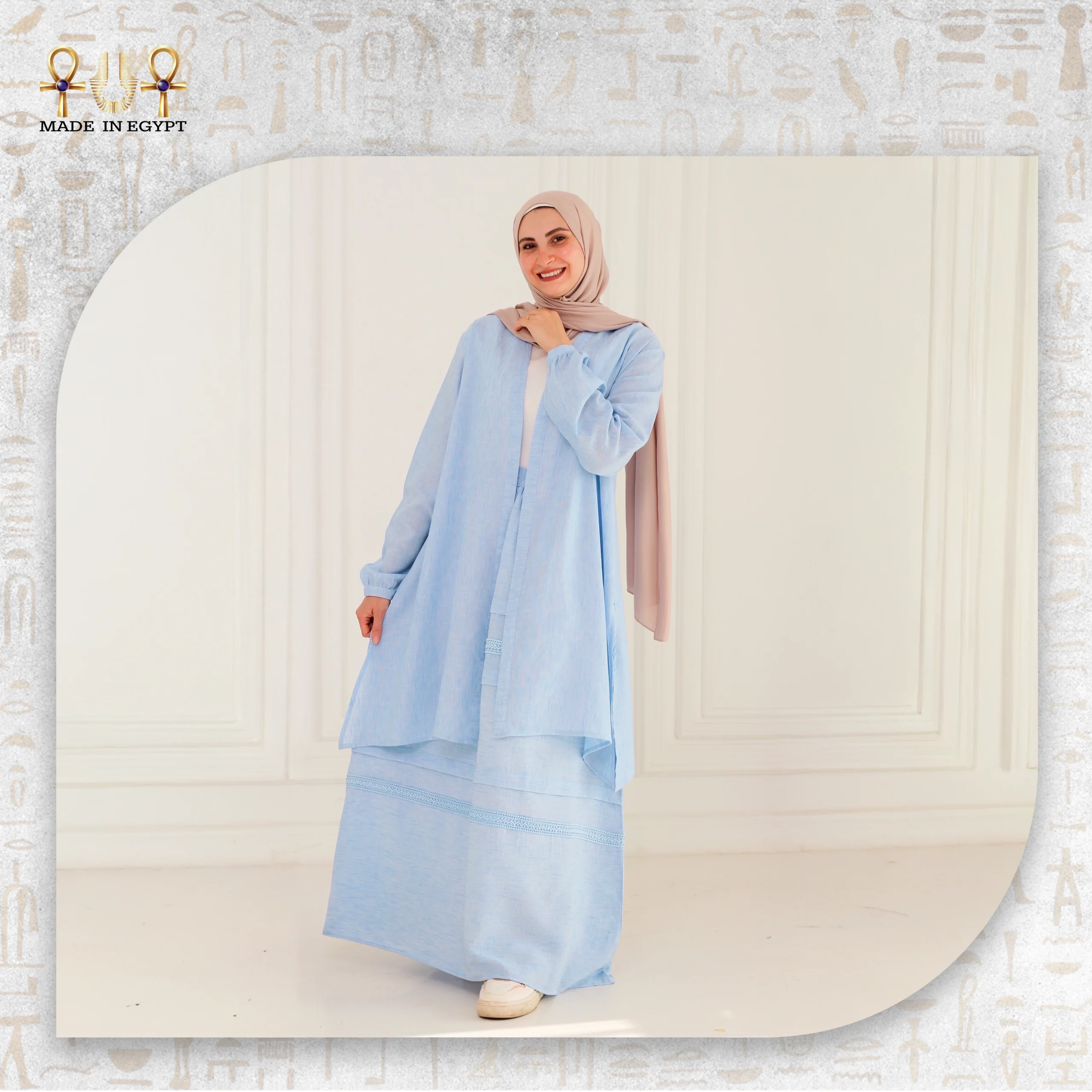 Linen Skirt&Linen Cardigan@2B