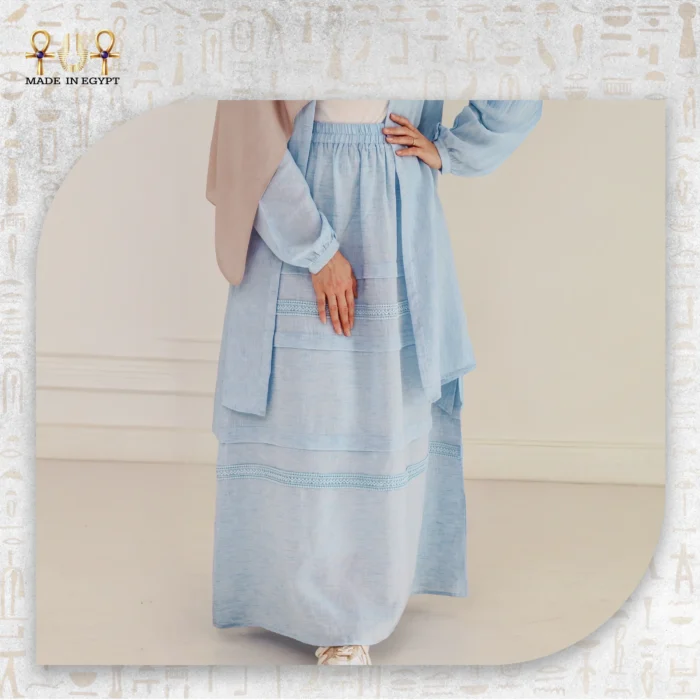 Linen Skirt & Linen Cardigan - Image 4