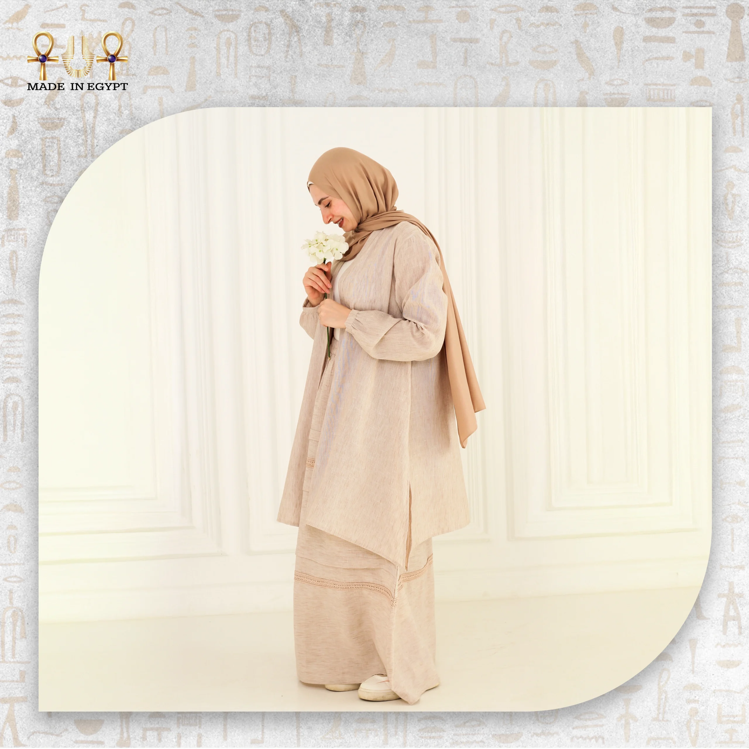 Linen Skirt&Linen Cardigan@2F