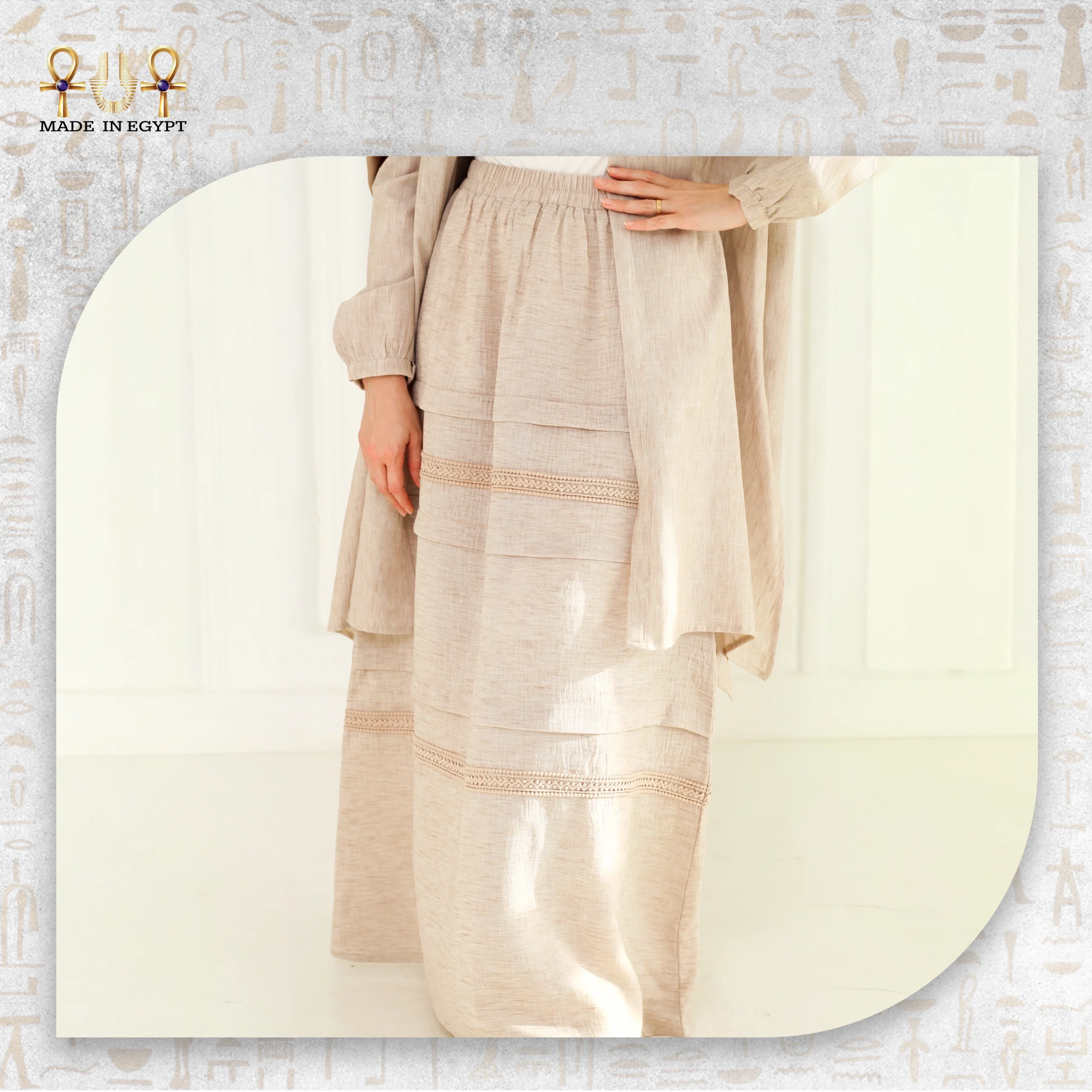 Linen Skirt&Linen Cardigan@2G