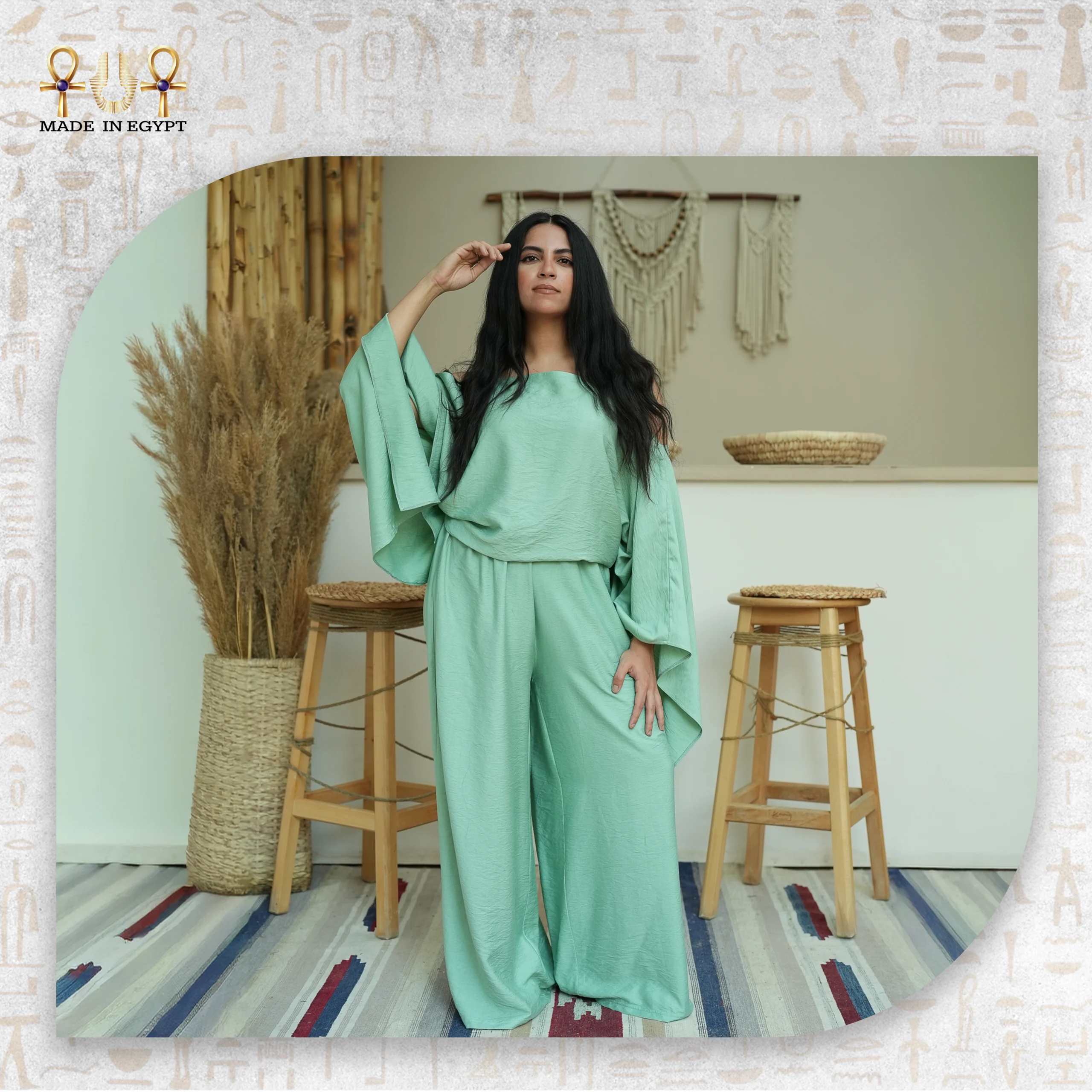 MINT GREEN WOMAN CUT SET@6B