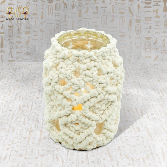 شمعة تناغم المكرمية - Image 2