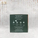Back view of Haj Arafa Natural Peppermint herbal tea box showing ingredients and preparation steps.