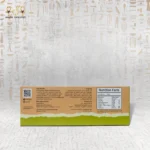 Back side of Peanut Power protein bar package with nutrition facts, ingredients, and QR code.