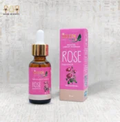 Rose Essential Oil 30ml bottle with pink packaging