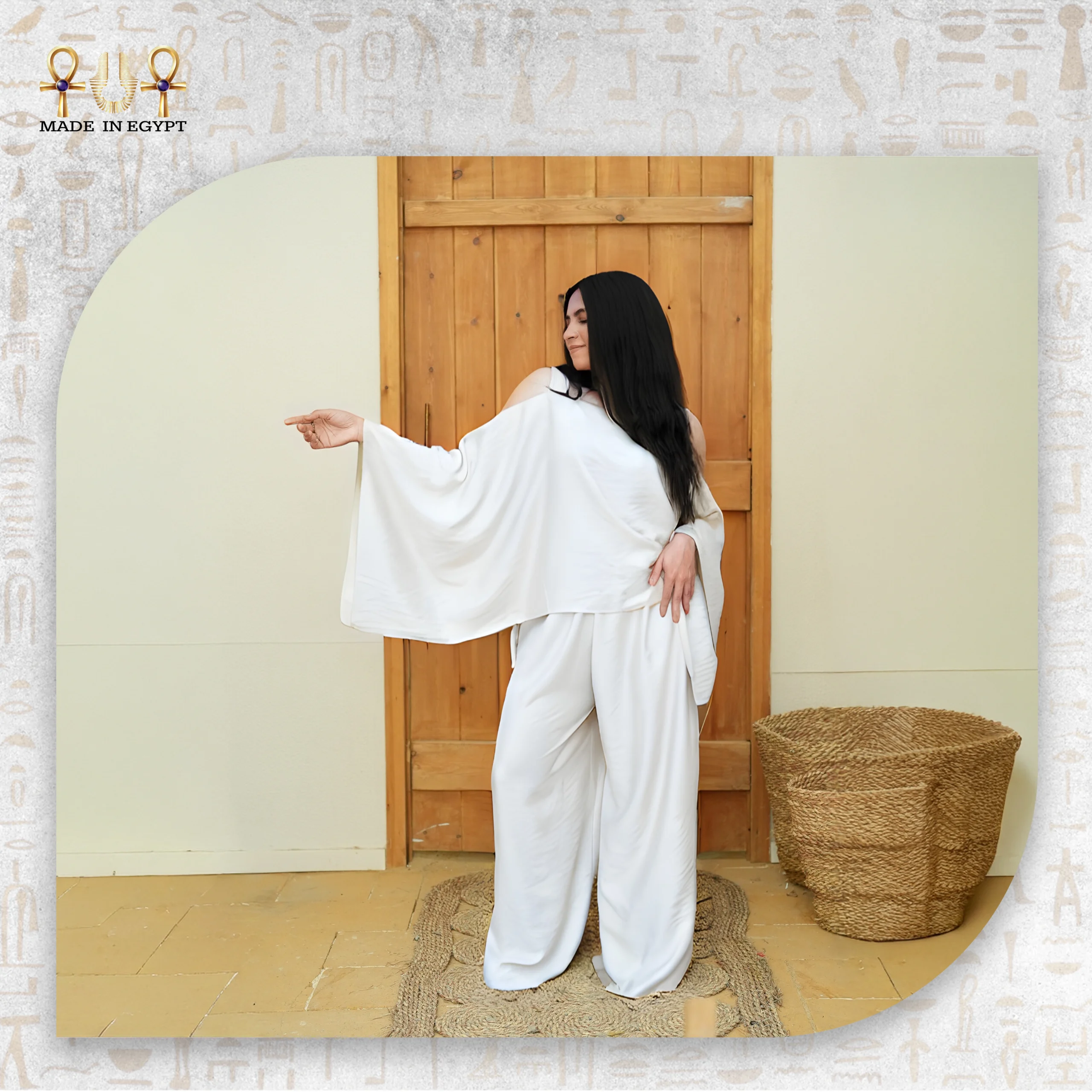 SILKY WHITE WOMAN CUT SET@1A