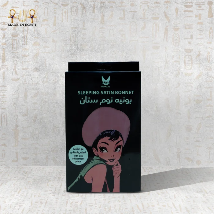 Satin Magic sleeping bonnet packaging front view – pink version.