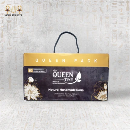 Queen Tiye Soap Pack Gift Box - 10 Natural Handmade Soap Bars.