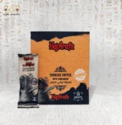 Front view of Haj Arafa Turkish Coffee Magic with cardamom in 12 sachets box.