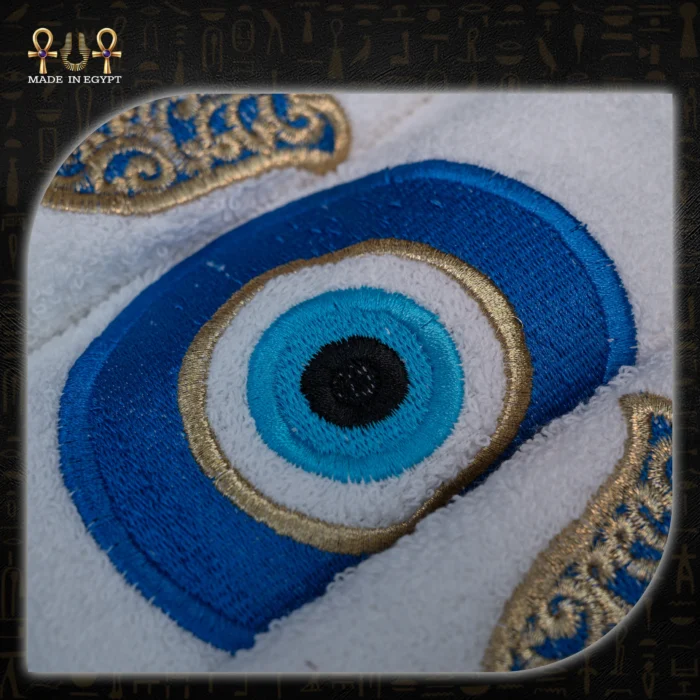 Blue evil eye guest towels - Image 5
