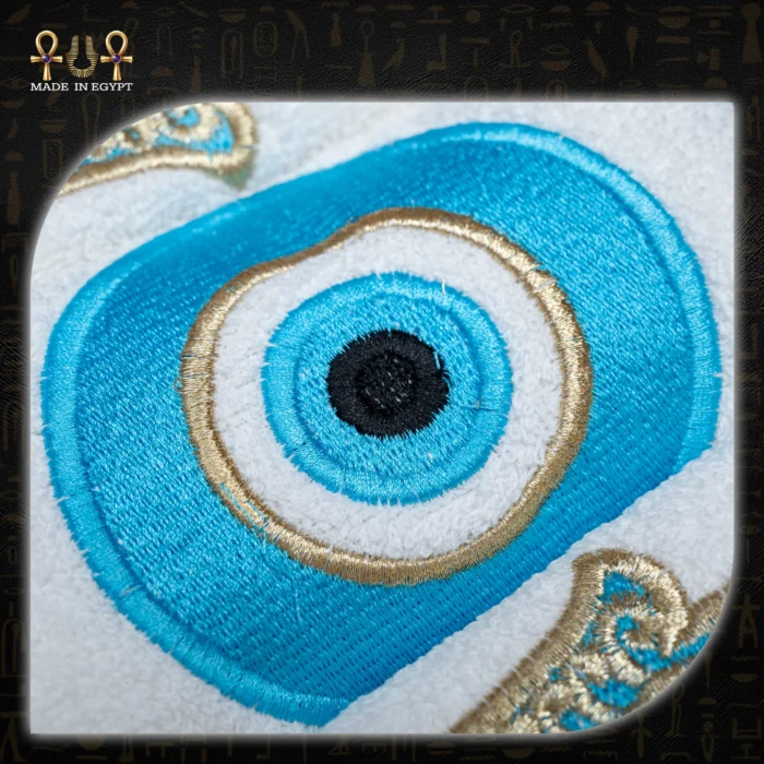 Blue evil eye guest towels - Image 3