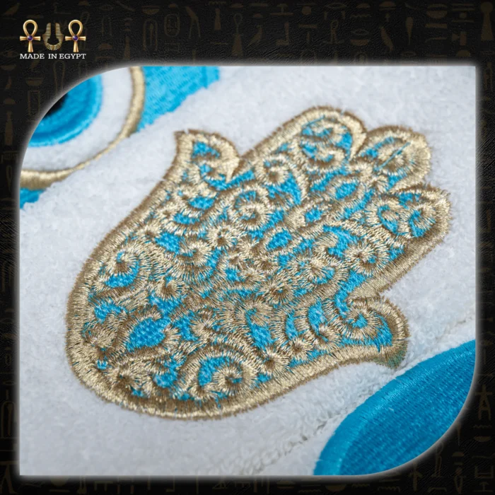 Blue evil eye guest towels - Image 2