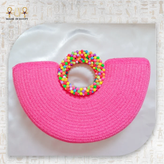 Beaded Half Moon Crochet Bag - Image 10