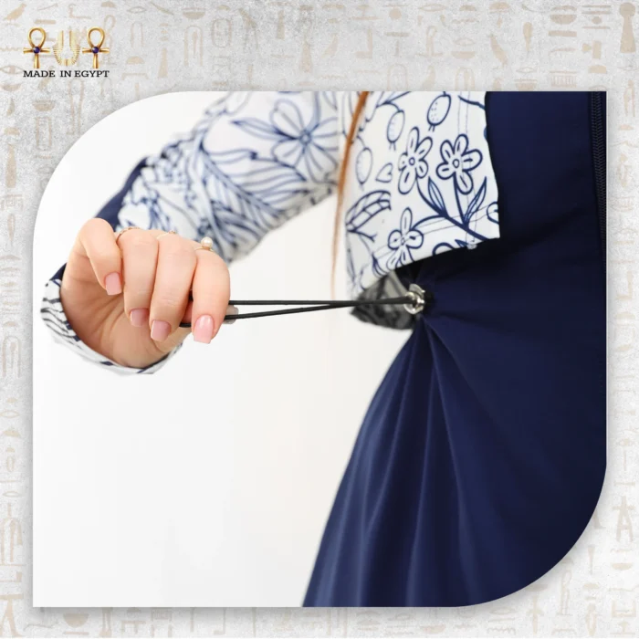 Navy Blossom Modest Swimwear Set - Image 4