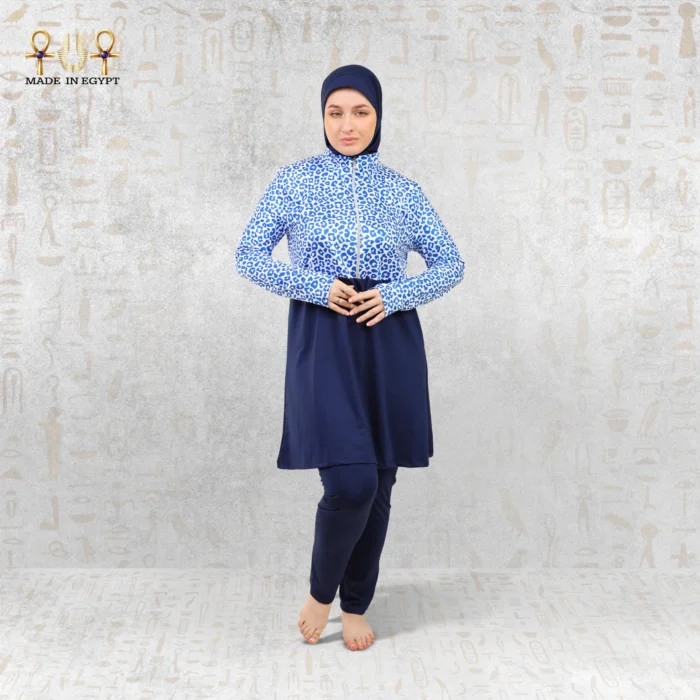 Blue Tropic Modest Swimwear Set - Image 1