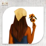 وشاح كروشيه نسيم العاج