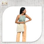 Ivory Glow Crochet Shoulder Bag