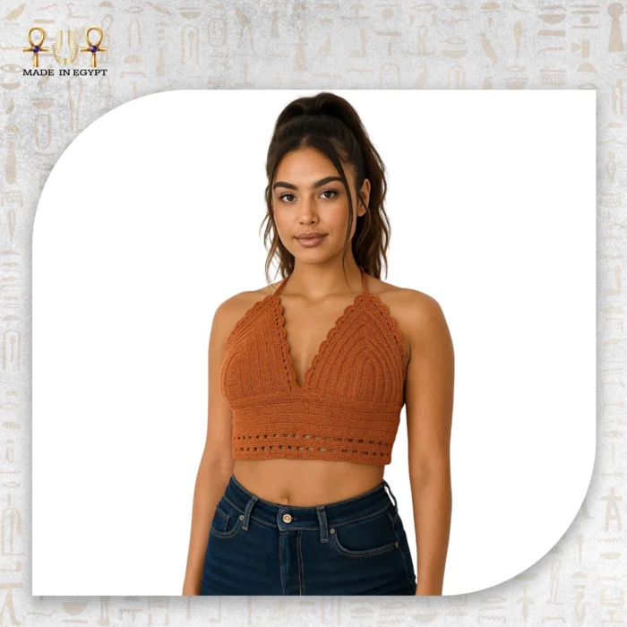 Copper Charm Crochet Top - Image 1