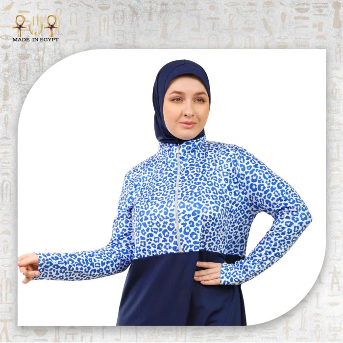 Blue Tropic Modest Swimwear Set - Image 9