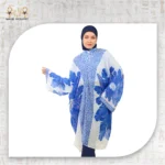 ⁦طقم سباحة أزرق بطبعات استوائية⁩ - الصورة ⁦4⁩