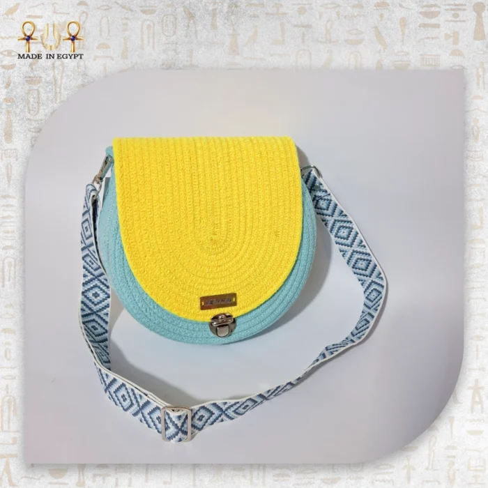 Colorful Woven Crossbody Bag - Image 1