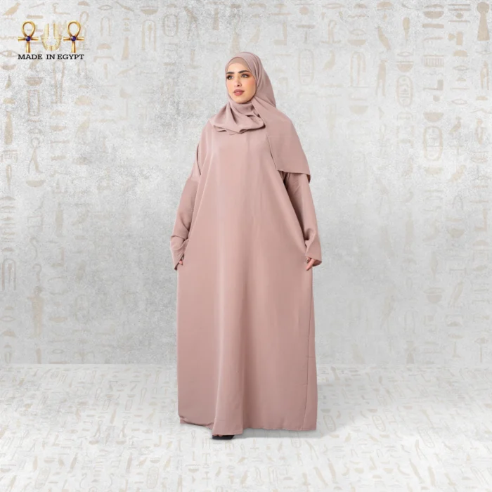 Royal Beige Abaya with Oriental Vest - Image 4