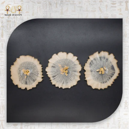 Gold Rims Coaster Set