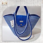 Marine Stripe Crochet Bag