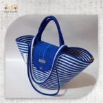 Marine Stripe Crochet Bag - Image 2