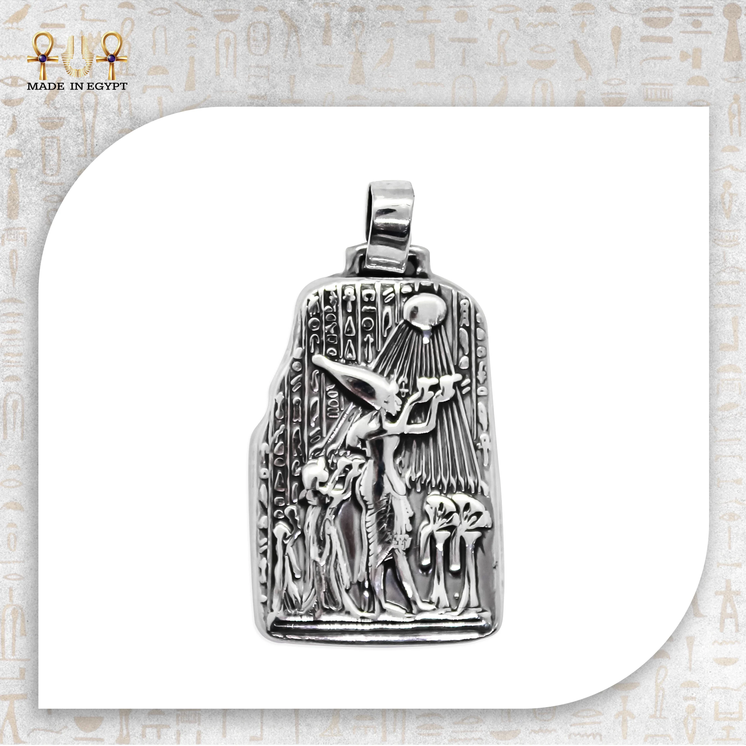 @9 Sacred Aten Inscription Pendant