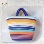 Sunrise Stripe Crochet Bag