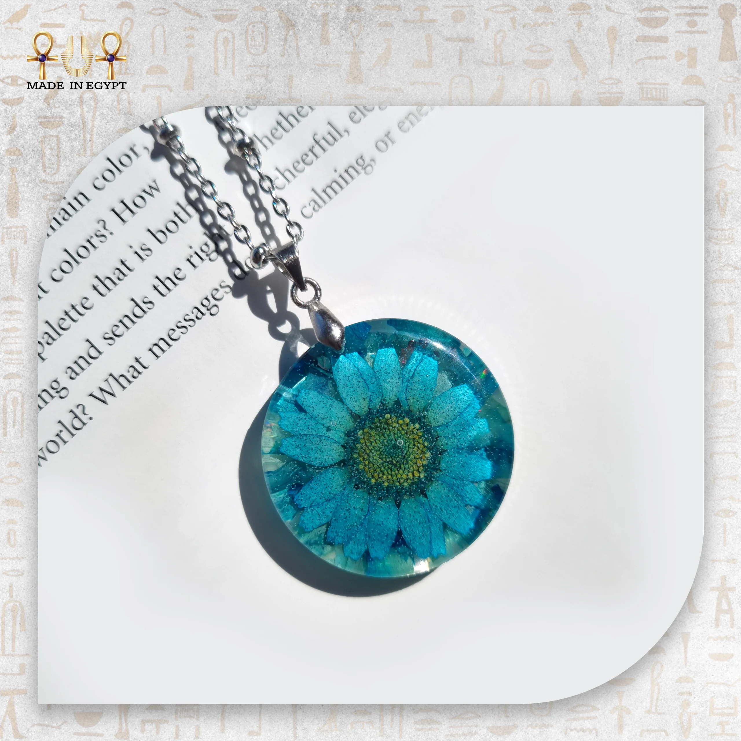 Blue Resin Necklace@29A