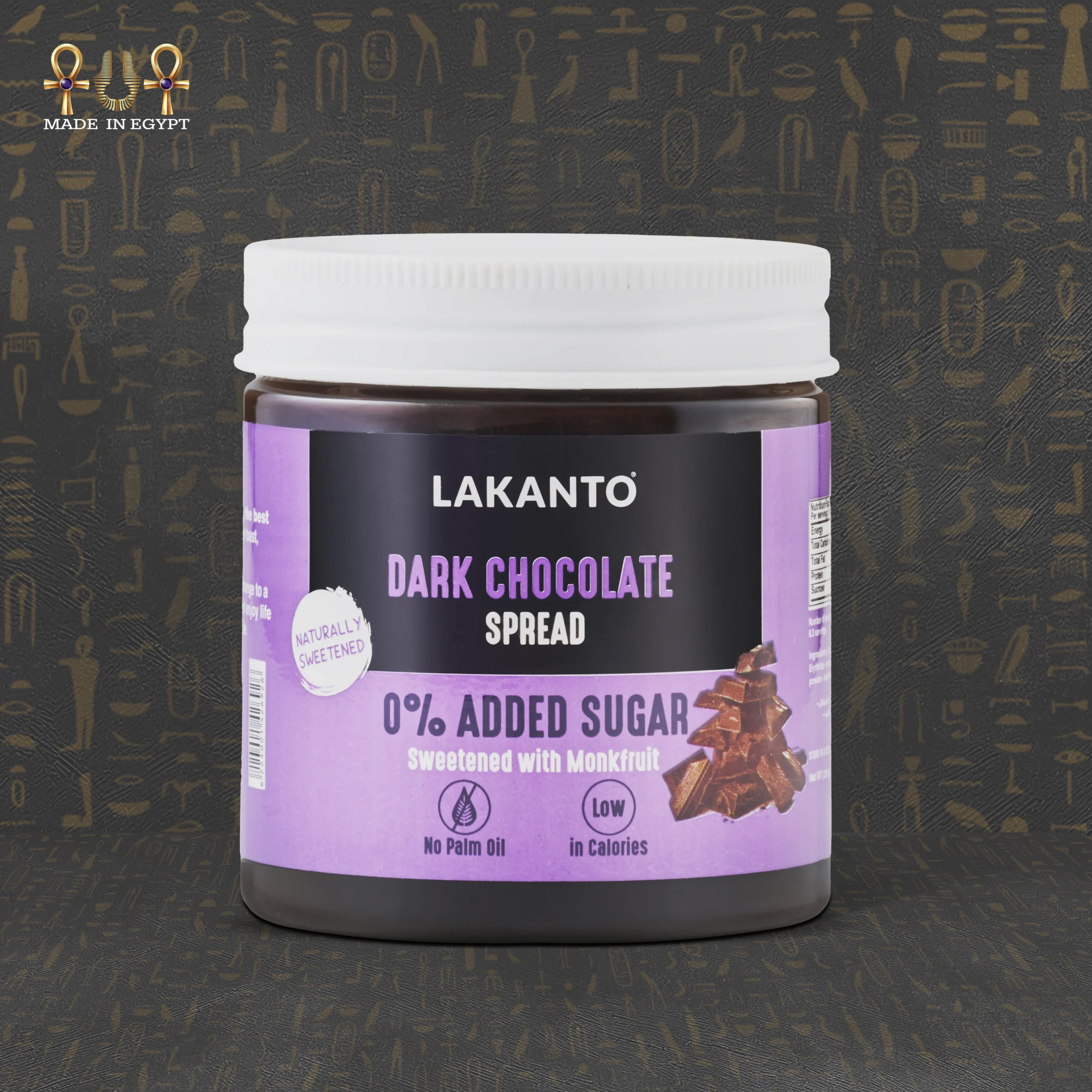 LAKANTO Dark Chocolate Spread Sweetened With Monkfruit - 250g@3A