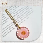 Pink Flower Resin Necklace