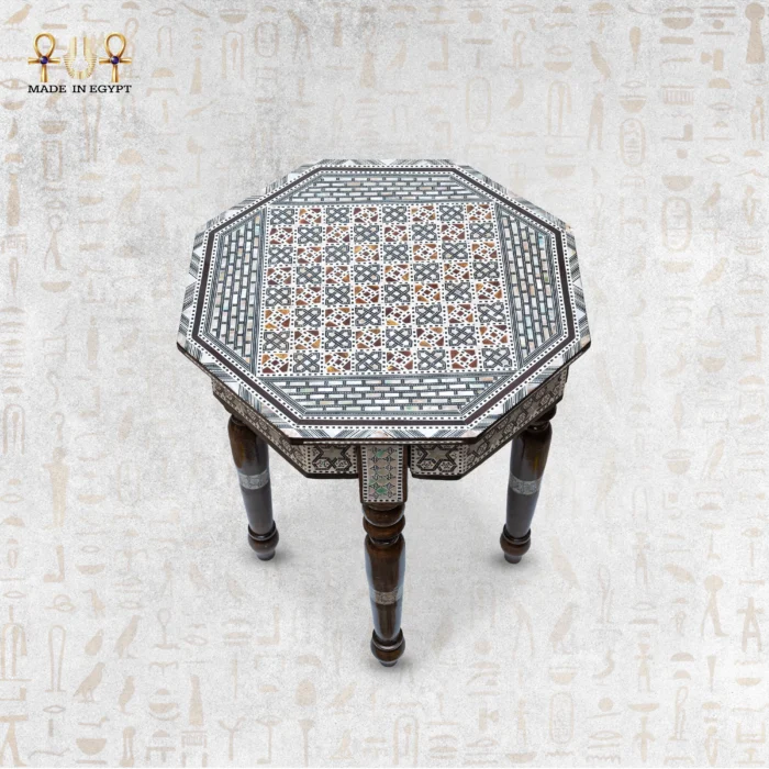 Mother of Pearl Chess Table - Image 1