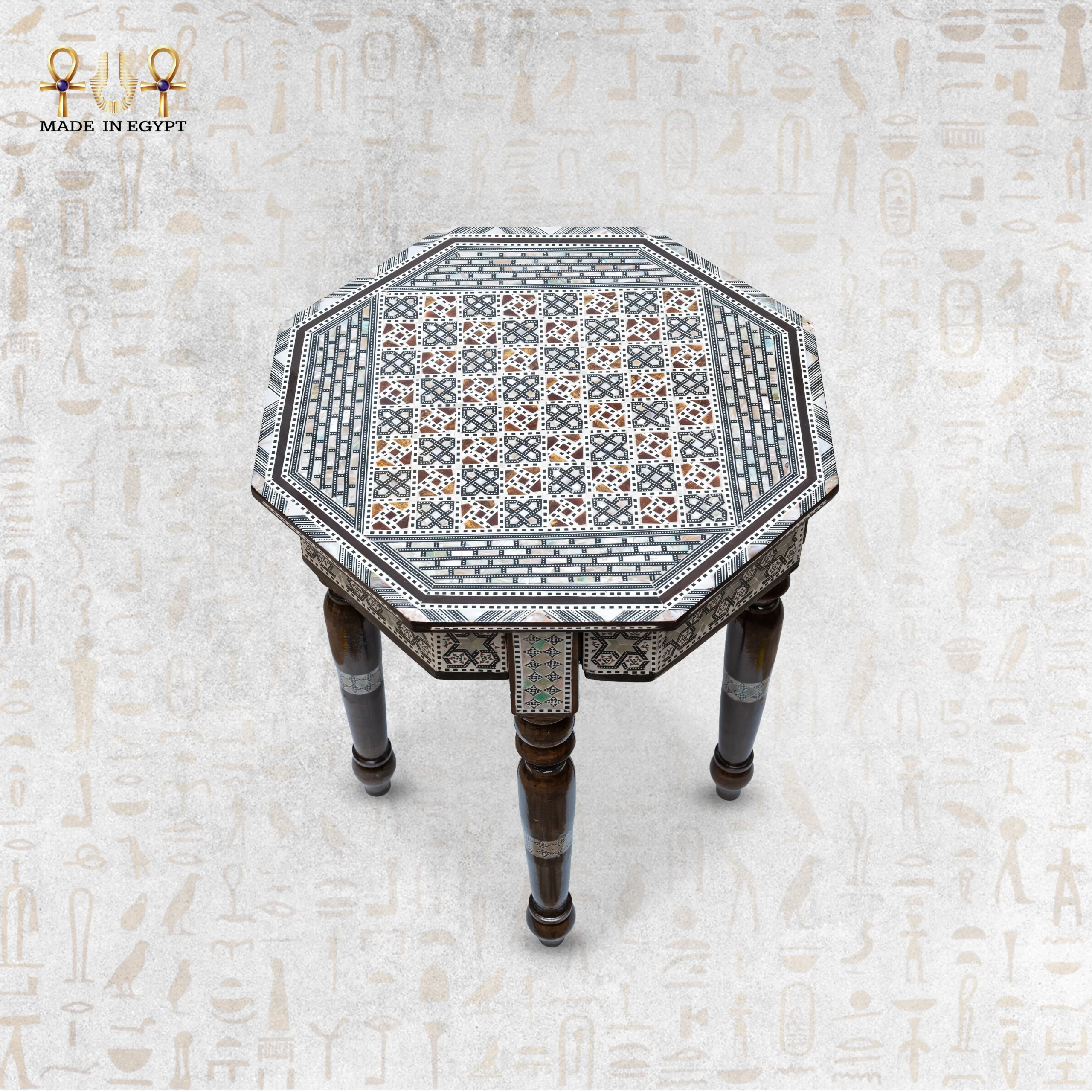 @10AMother of Pearl Chess Table Mother of Pearl Chess Table - Image 1