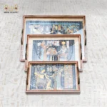 Pharaonic Papyrus Serving Tray Set - Image 2