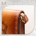 Carved Blossom Leather Bag - Image 4