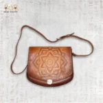 Carved Blossom Leather Bag - Image 3