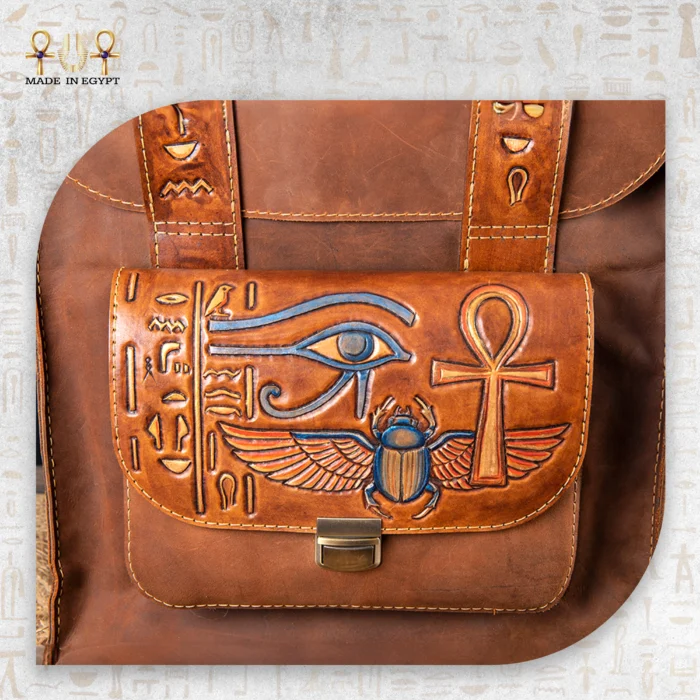 ⁦شنطة جلد كلاسيكية فرعونية⁩ - الصورة ⁦3⁩