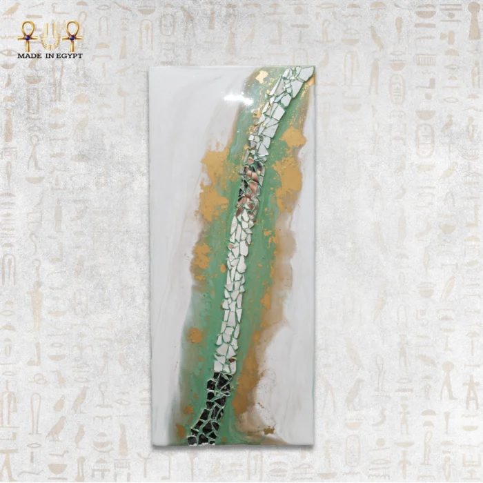 Emerald Gold Geode Panel - Image 1