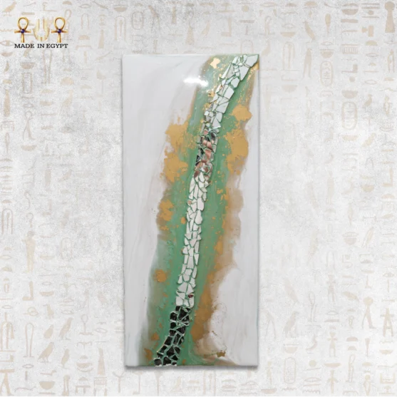 @24B Emerald Gold Geode Panel جيود الزمرد الذهبي - الصورة 1