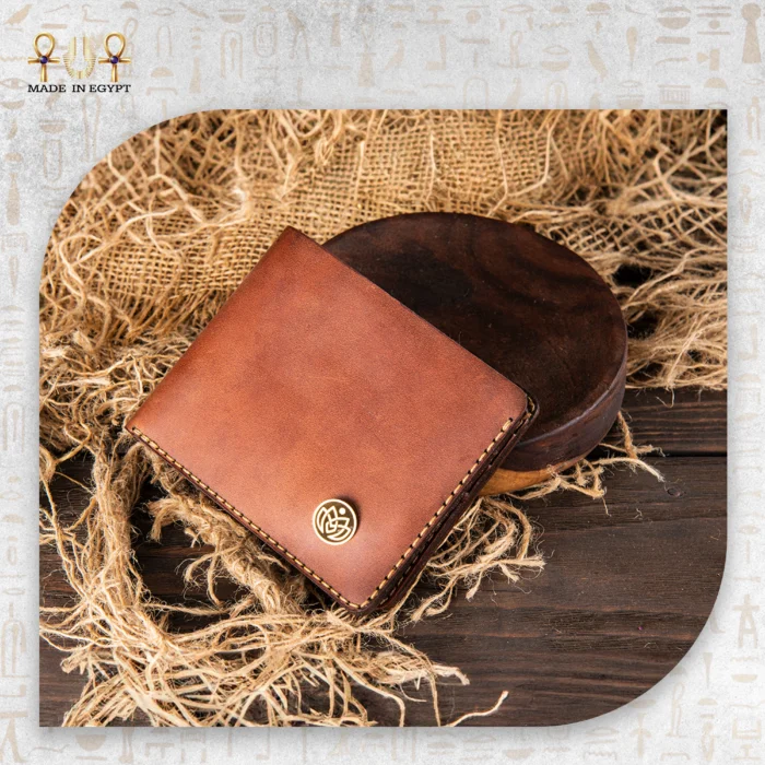 Luxury Hieroglyphic Leather Wallet - Image 1