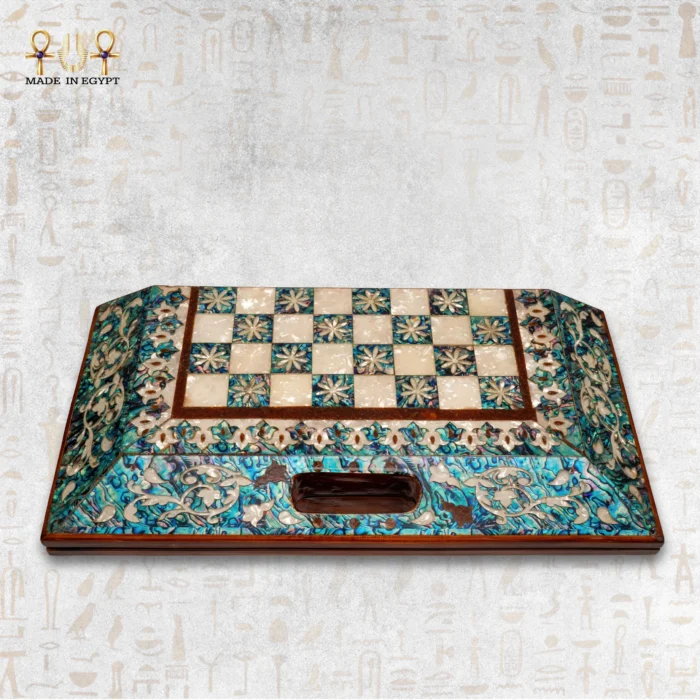 ⁦طاوله شنطة مطعّمة بالصدف الأزرق⁩ - الصورة ⁦2⁩