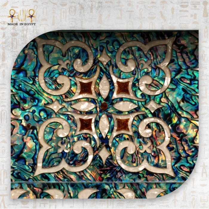 ⁦طاوله شنطة مطعّمة بالصدف الأزرق⁩ - الصورة ⁦4⁩