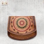 شنطة الزهرة التراثية الجلد