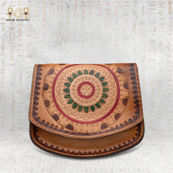 ⁦شنطة الزهرة التراثية الجلد⁩ - الصورة ⁦1⁩