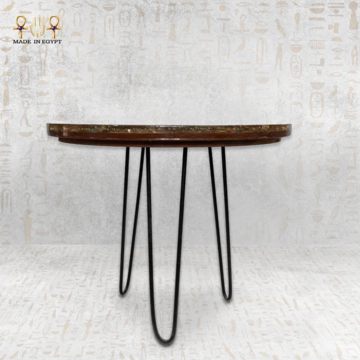 Natural Wood & Potpourri Resin Table - Image 1