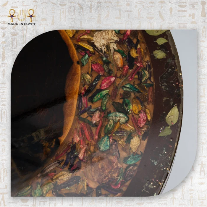 Natural Wood & Potpourri Resin Table - Image 3