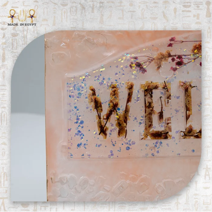 ⁦لوحة الترحيب الكريستالية الوردية⁩ - الصورة ⁦3⁩